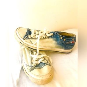 Bleach washed Diesel sneakers